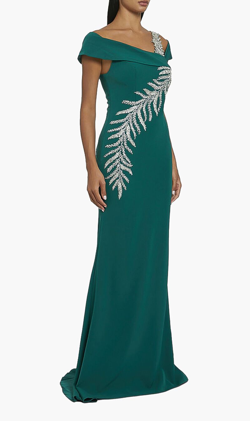 Embellished shoulder dress online