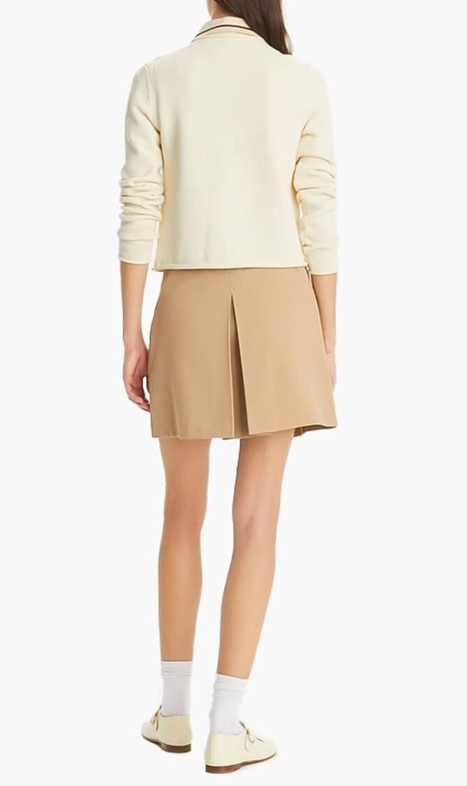 LOGO BUTTON WOOL CARDIGAN