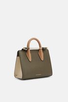 NANO TOTE TRI LEATHER KHAKI/CARAMEL/DIAMOND