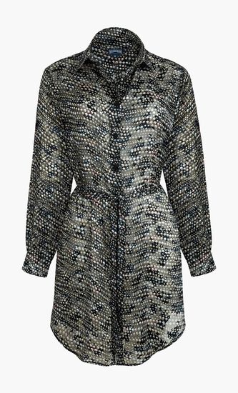 Pearl Silk Shirt Dress