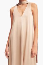 La Lune Scarf Panelled Maxi Dress