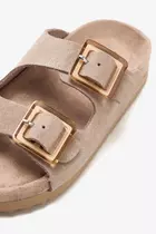 SUEDE BIO SANDAL WITH PLASTIC