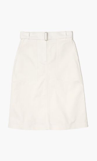 Belted Denim Skirt