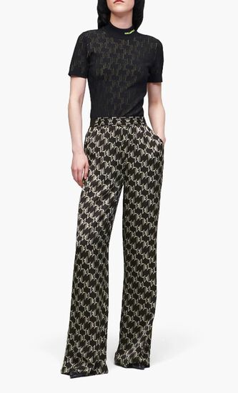 Monogram Satin Pants