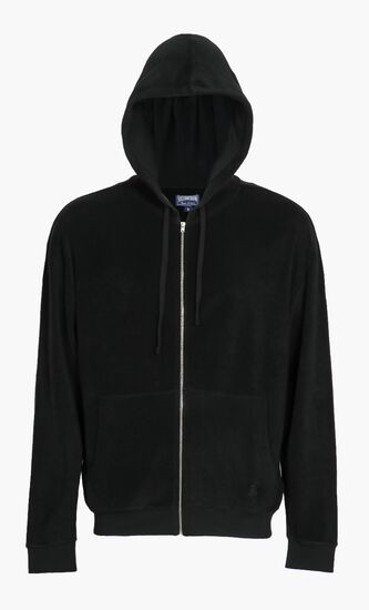 Solid Terry Hoodie Sweatshirt