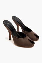 DATE MULE IN BROWN SUEDE