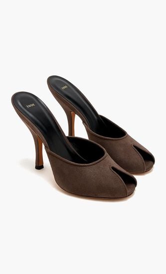 DATE MULE IN BROWN SUEDE