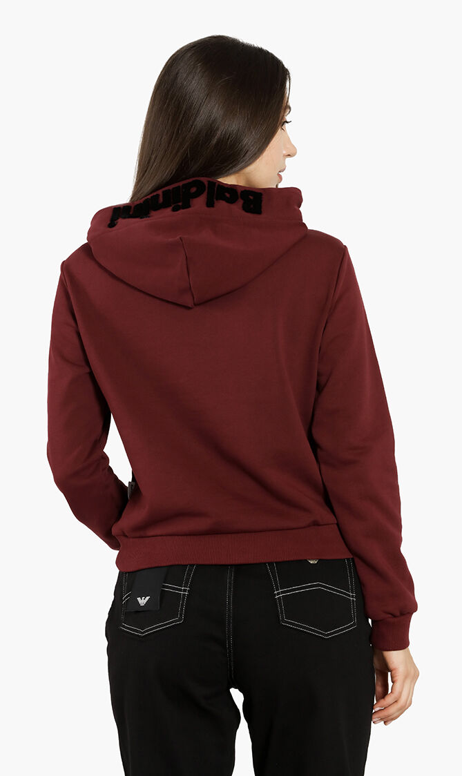 Embossed logo hooded sweatshirt 2025