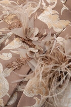 Straight Across Pleated Ball Gown