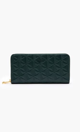 Maheki Zipped Embossed Leather Billfold