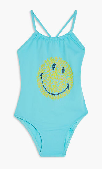 GAZETTE SMILEY 2 MAILLOT DE BAIN BLEU LAZULI