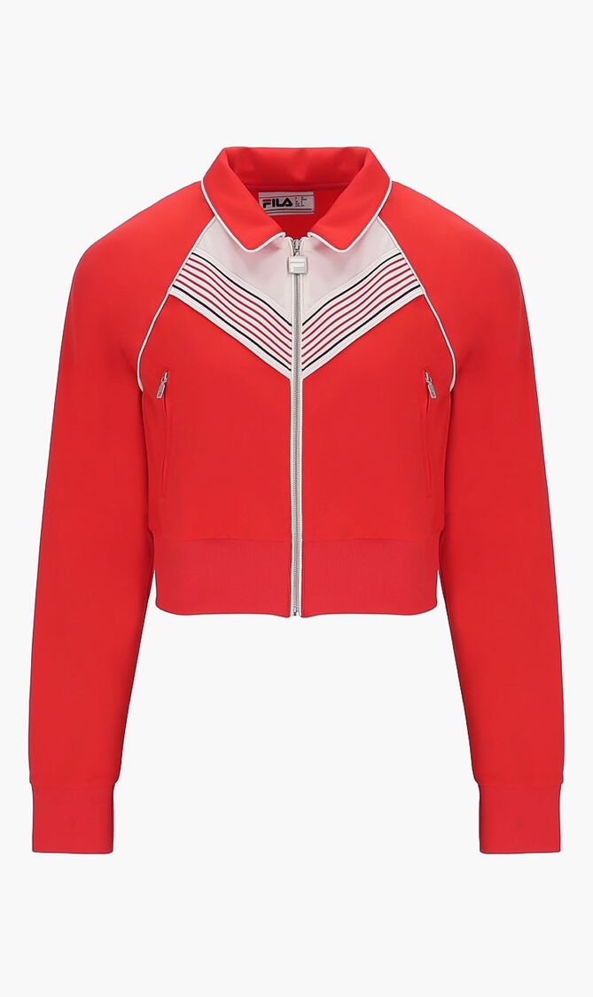 TRACK JACKET WITH FLAT KNIT