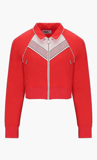 TRACK JACKET WITH FLAT KNIT
