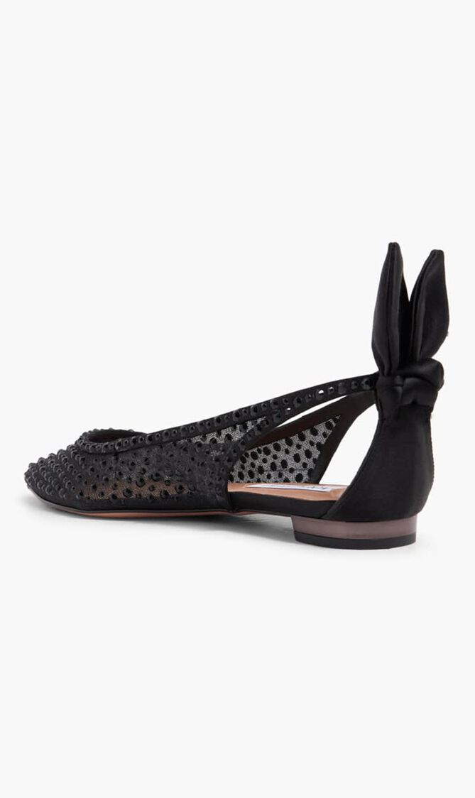 BOW TIE CRYSTAL TULLE FLAT