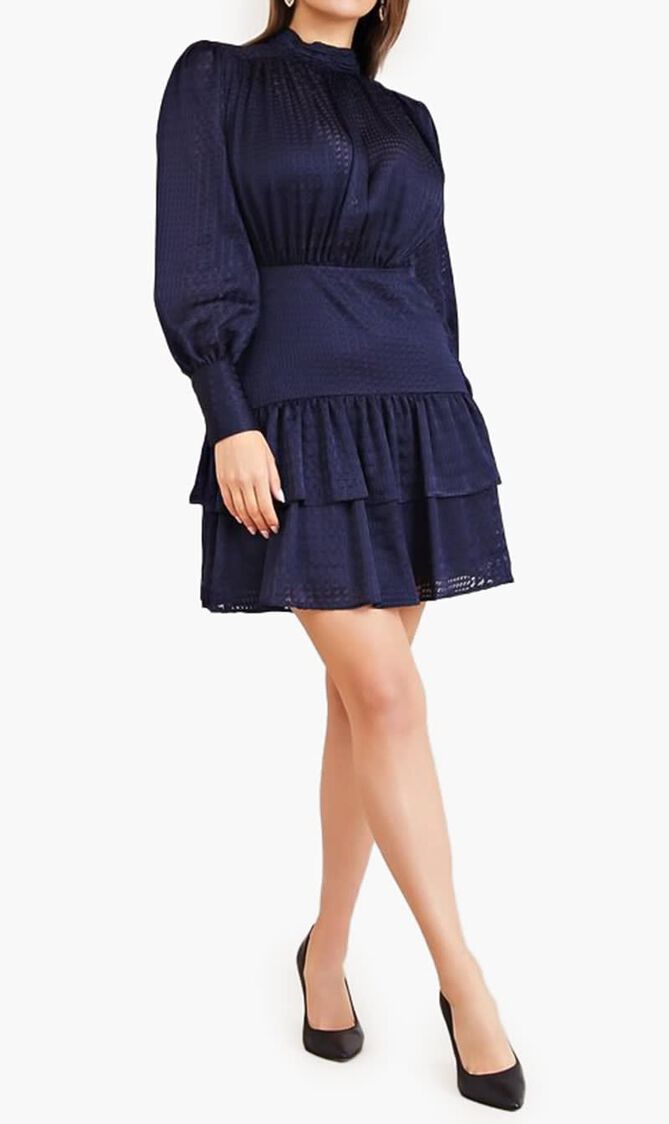 Millie Dress - Prince Of Wales Burn Out 130 G