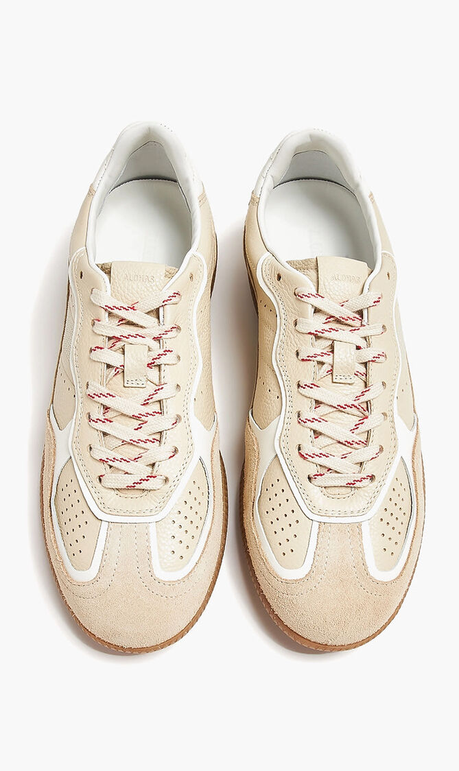 TB.490 RIFE GRAIN CREAM LEATHER SNEAKERS