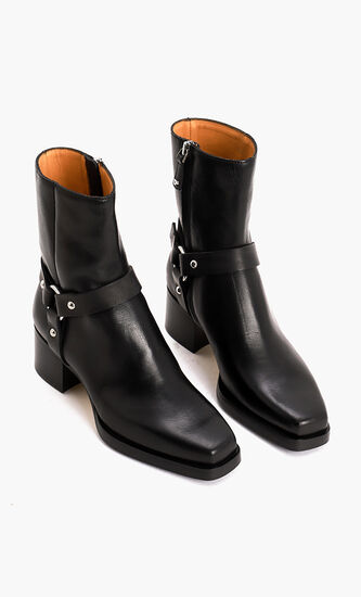 Rider Flat Ankle Boots