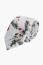 ربطة عنق من الحرير بنقشة الزهور