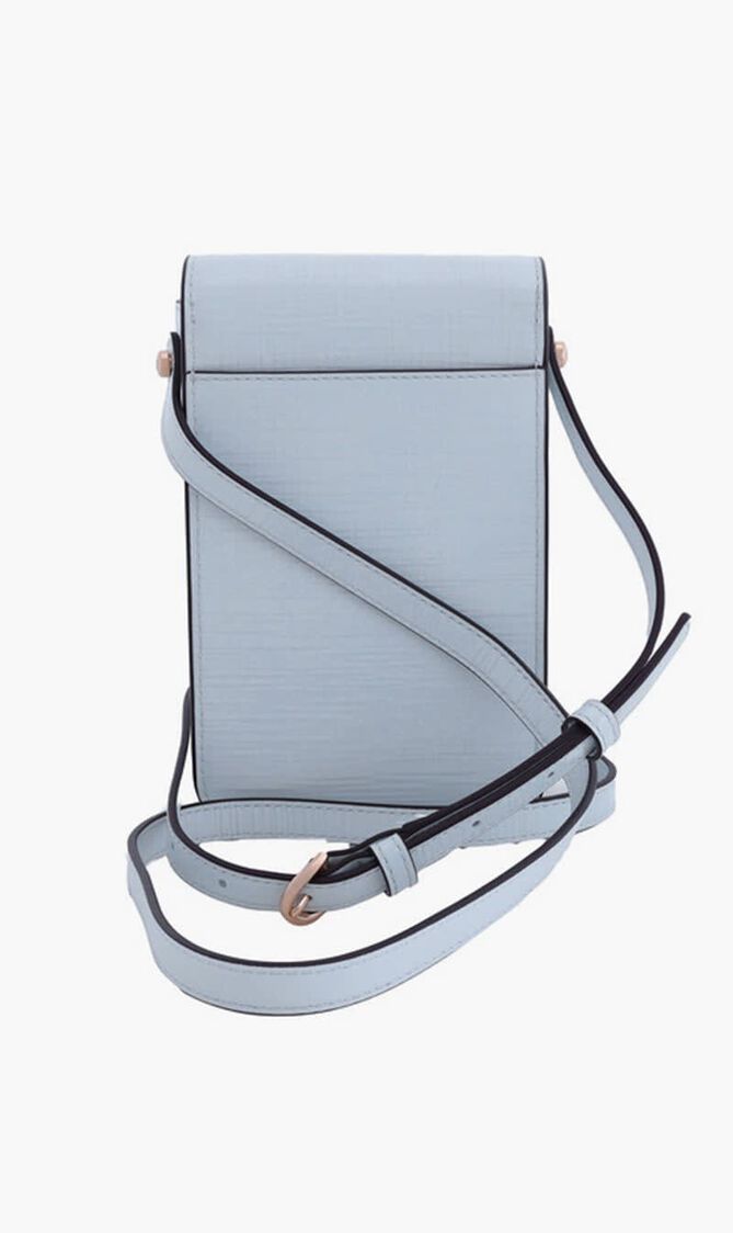 Embossed Leather Robinson Phone Crossbody Bag