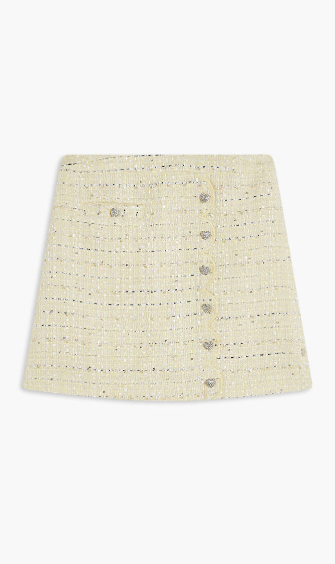 YELLOW BOUCLE MINI SKIRT