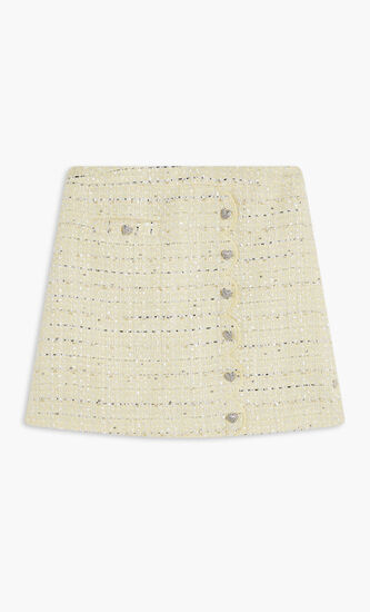 YELLOW BOUCLE MINI SKIRT