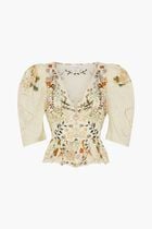 Puff Sleeve Top with Hardware