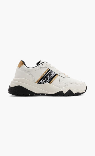 Cindy Glitter Leather Sneakers