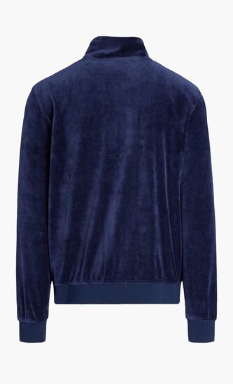 MARC VELOUR TRACK JACKET WITH GOLD TRIMS