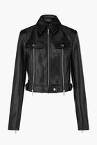 Biker Jacket with Vertical Zip Detail