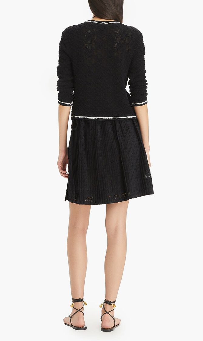 KENDRA LOGO LACE CARDIGAN