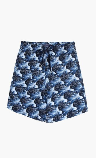 Bleu Marine Printed Shorts