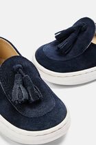 SUEDE LEATHER TASSELLED LOAFERS