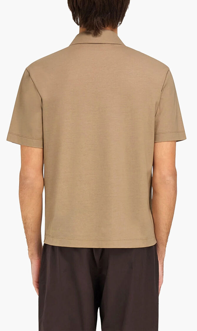 Crepe Voile Polo Shirt