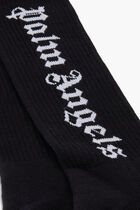 VERTICAL LOGO SOCKS  BLACK WHITE