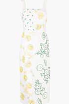 Embellished Patchwork Linen Dress