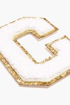 Chenille Sparkle Letter 'C' patch