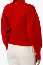 CHUNKY WVWS RIBBING LONG SLEEVES MOCK-NECK