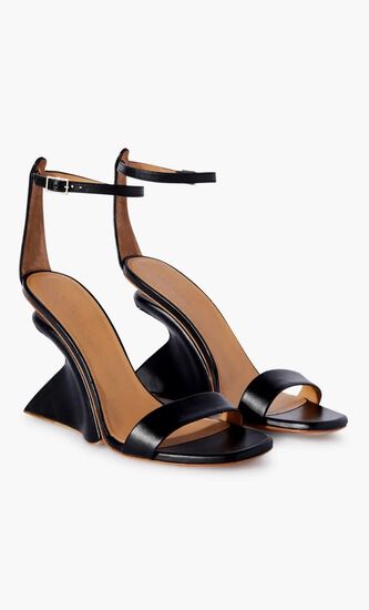 JUG WEDGE SANDAL BLACK BLACK