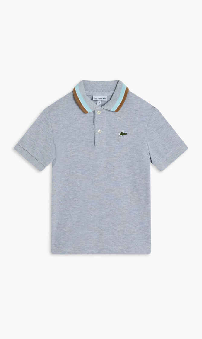 SHORT SLEEVED RIBBED COLLAR SHIRT