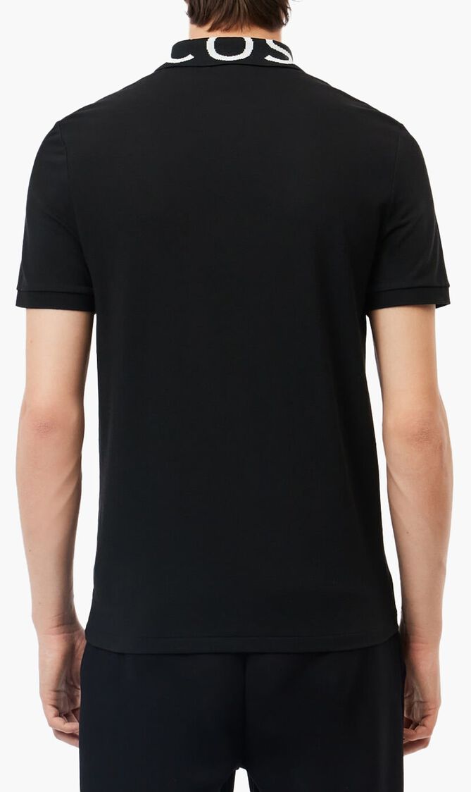 SHORT SLEEVED RIBBED COLLAR SHIRT