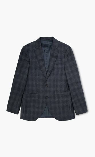 Tonal Chequered Suit Jacket