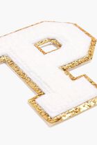 Chenille Sparkle Letter 'P' patch