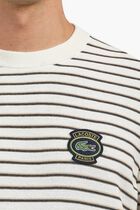 Classic Fit Striped Cotton Crew Neck Sweatshirt