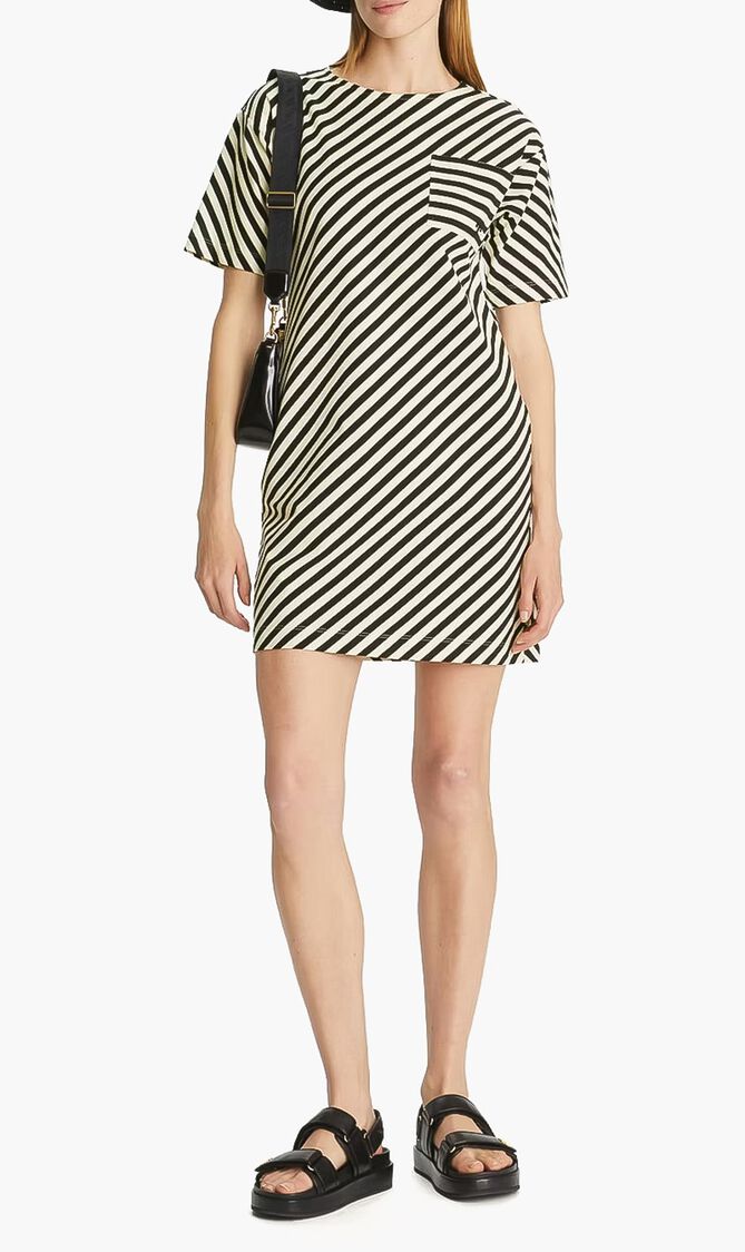 Pocket Stripe Tshirt Dress