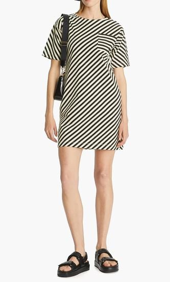 Pocket Stripe Tshirt Dress