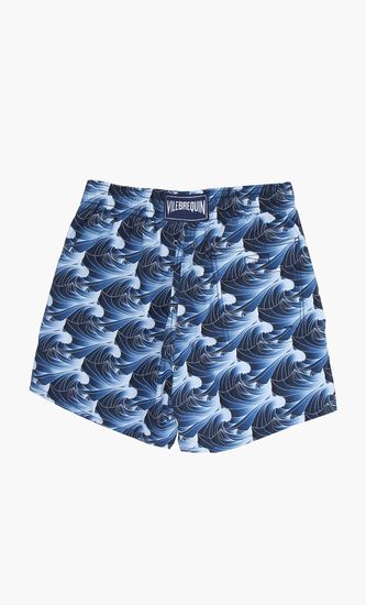 Bleu Marine Printed Shorts