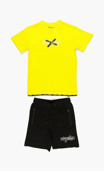 Alvaro Solid Jersey T-shirt and Shorts Set