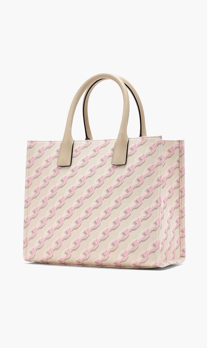 SMALL TOTE FABRIC+CALF LEATHER