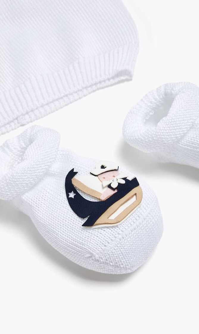 Sailboat Hat and Booties Set