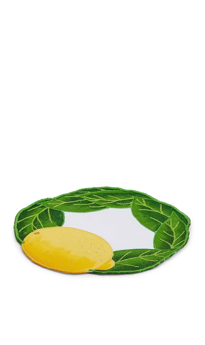 مجموعة من 4 قواعد أكواب بطبعة ليمون